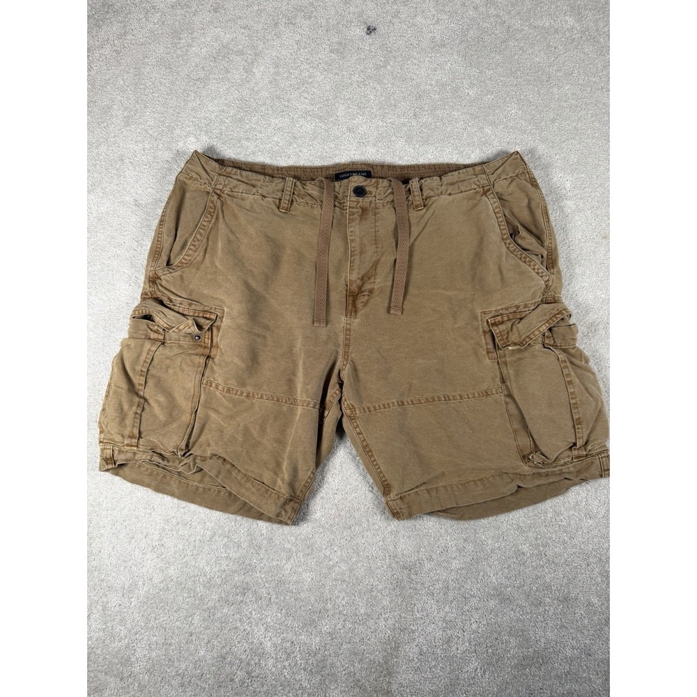 Lucky Brand Shorts Mens 38 Brown 9" Cargo Military Baggy Outdoor Paratrooper